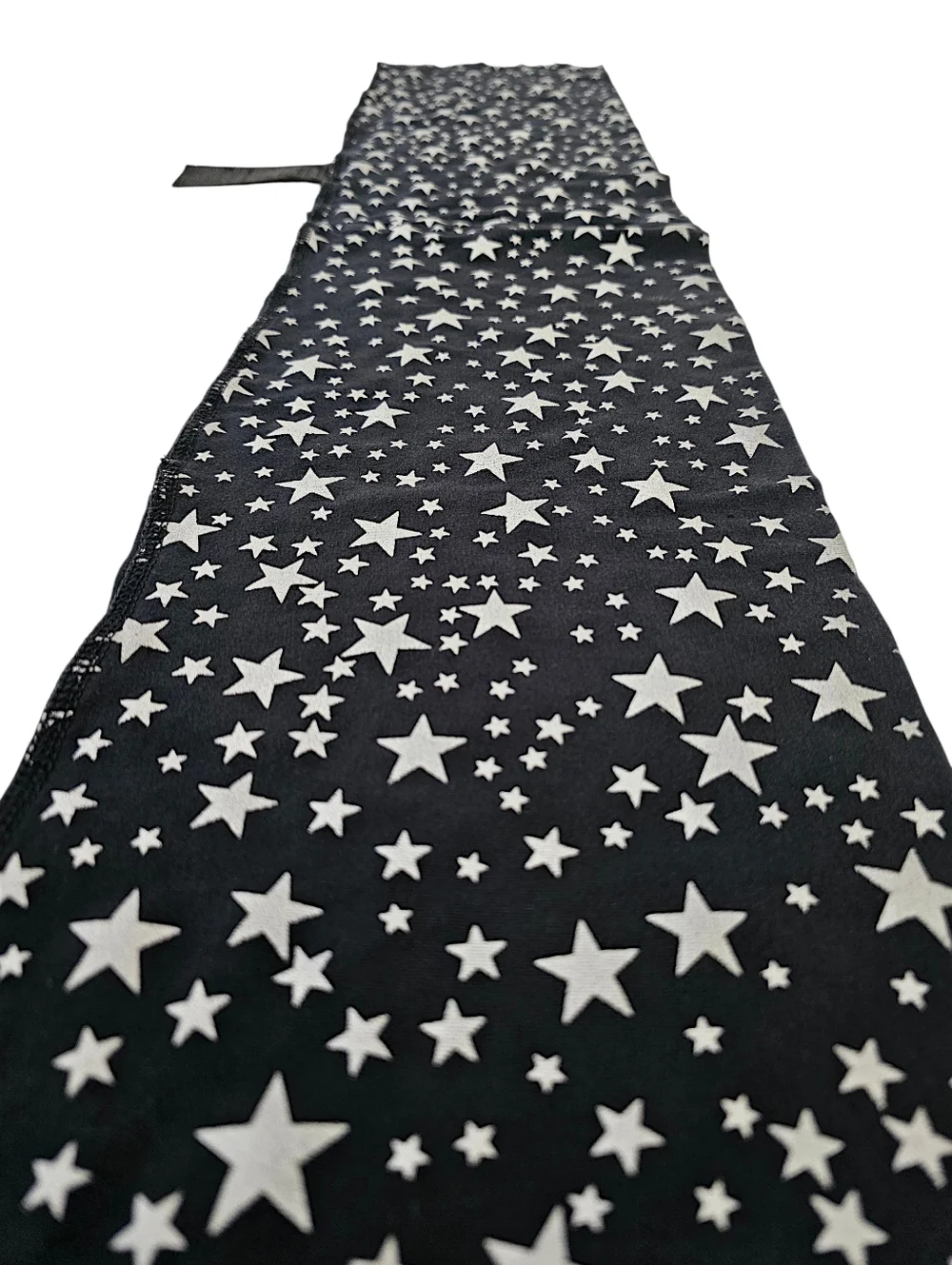 GUESS Upcycled Black Fabric with Silver Star Print - 1/2 Yard - Picture 8 of 12